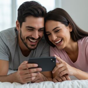 A couple Watching porn in bed