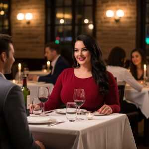 Dating in a restaurant for a BBW woman